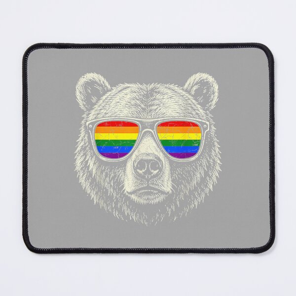 Item preview, Gay Pride Bear Sunglasses Rainbow Flag LGBTQ Ally LGBT Men designed and sold by ArleneRowe.
