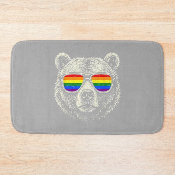 Item preview, Gay Pride Bear Sunglasses Rainbow Flag LGBTQ Ally LGBT Men designed and sold by ArleneRowe.