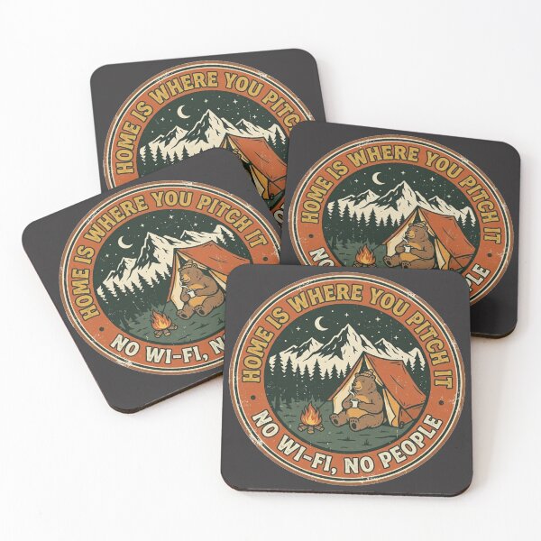 Item preview, Home Is Where You Pitch It Funny Camping Bear designed and sold by SisuPrintsCo.