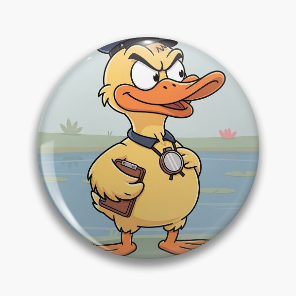 Item preview, Very Official Duck Inspector Badge Funny Art designed and sold by PictorialWhimsy.