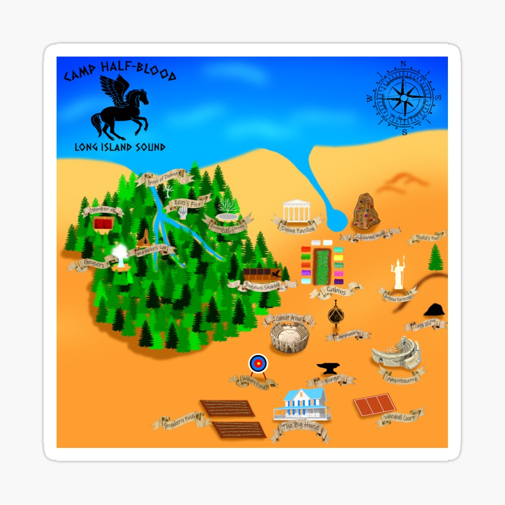 This is a map of Camp Half-Blood from the Percy Jackson series.