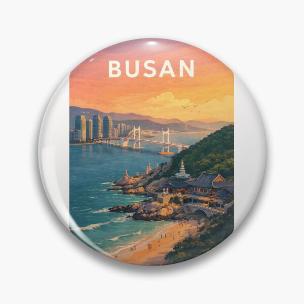 Item preview, Busan Gwangan Bridge Haedong Yonggungsa Haeundae South Korea Coastline designed and sold by Places On Earth.