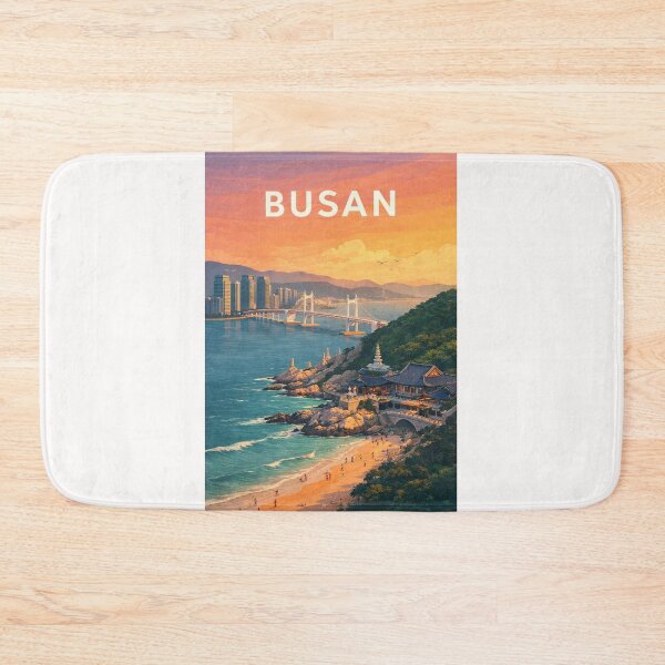 Item preview, Busan Gwangan Bridge Haedong Yonggungsa Haeundae South Korea Coastline designed and sold by Places On Earth.