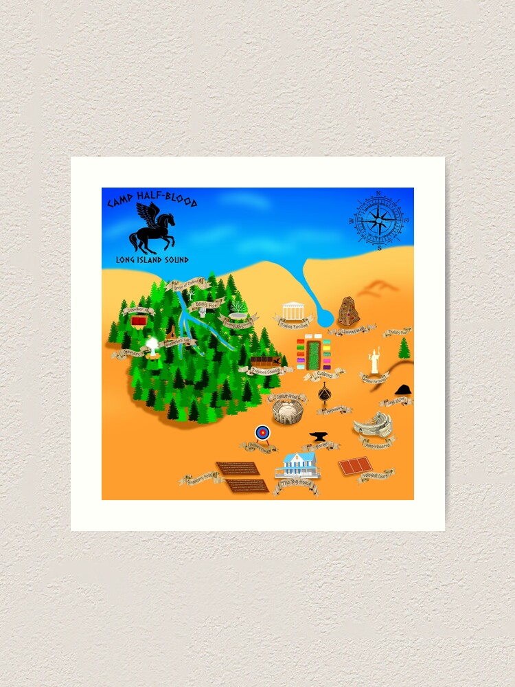 Map of Camp Half-Blood ART PRINT