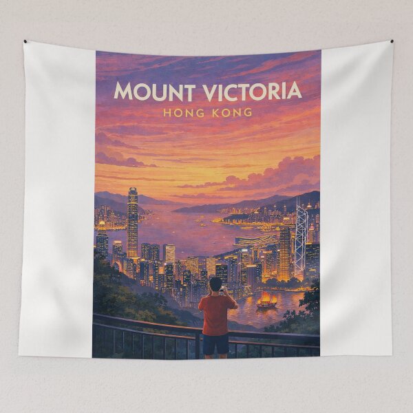 Item preview, Mount Victoria Peak Hong Kong Skyline and Victoria Harbour designed and sold by Places On Earth.