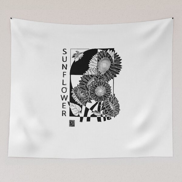 Item preview, Sunflower Black Print designed and sold by Noem-Prints.
