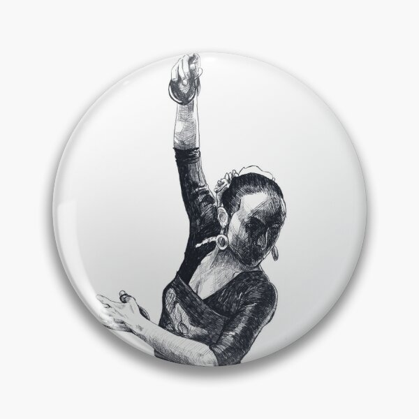 Item preview, Flamenco Dancer – expressive hand‑drawn black‑and‑white sketch designed and sold by WorldOFaMillion.