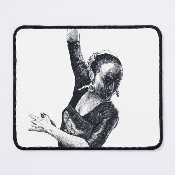 Item preview, Flamenco Dancer – expressive hand‑drawn black‑and‑white sketch designed and sold by WorldOFaMillion.
