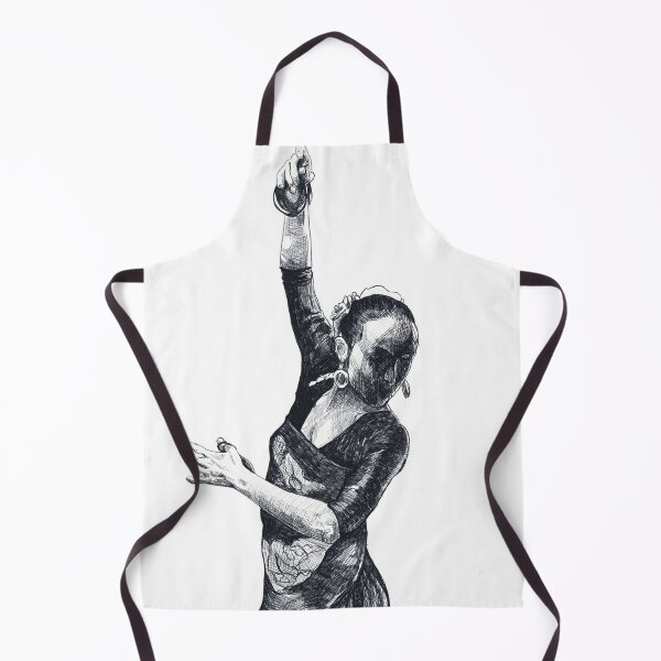 Item preview, Flamenco Dancer – expressive hand‑drawn black‑and‑white sketch designed and sold by WorldOFaMillion.
