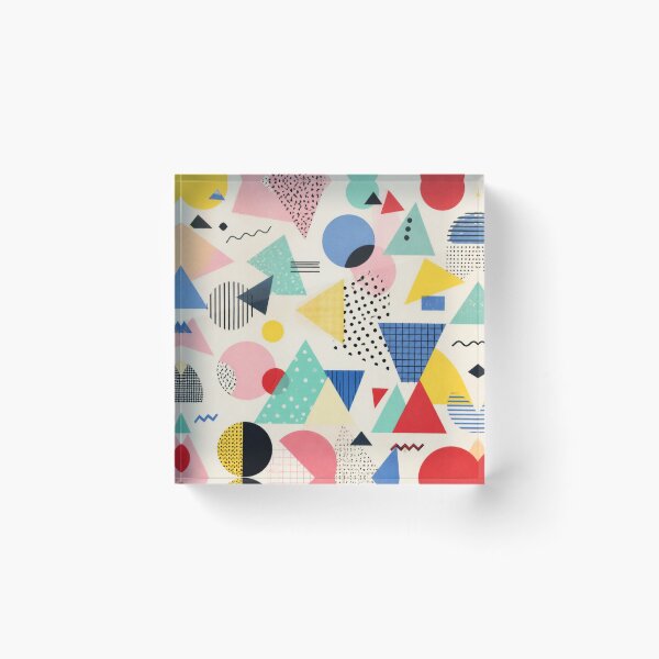 Item preview, Pastel Memphis Geometric Pattern | Scandinavian Retro Abstract Shapes designed and sold by lavanya11.