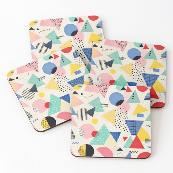 Item preview, Pastel Memphis Geometric Pattern | Scandinavian Retro Abstract Shapes designed and sold by lavanya11.