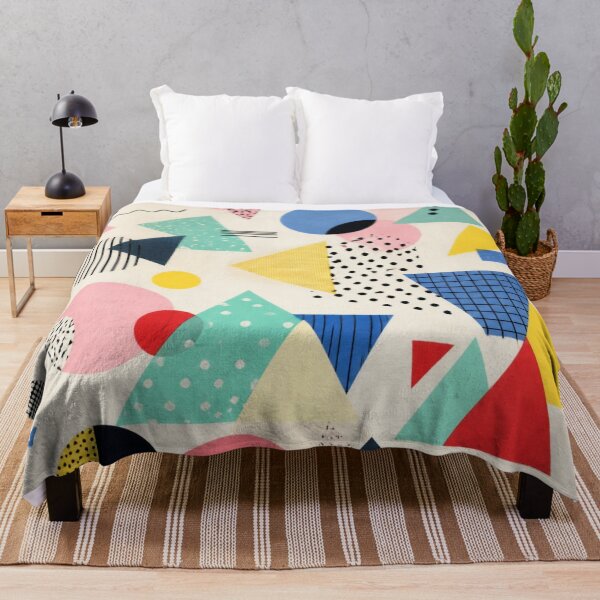 Item preview, Pastel Memphis Geometric Pattern | Scandinavian Retro Abstract Shapes designed and sold by lavanya11.