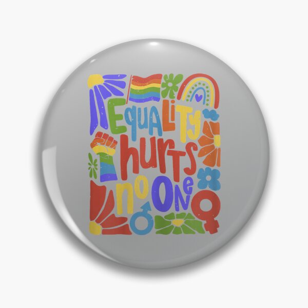 Item preview, Gay Pride Equality Hurts No One Rainbow LGBTQ Retro Groovy designed and sold by ArleneRowe.