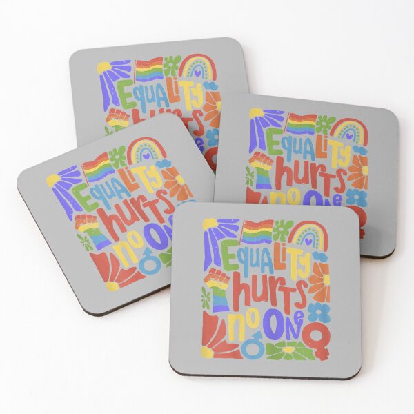 Item preview, Gay Pride Equality Hurts No One Rainbow LGBTQ Retro Groovy designed and sold by ArleneRowe.