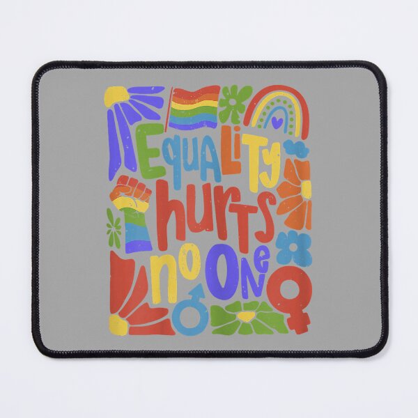 Item preview, Gay Pride Equality Hurts No One Rainbow LGBTQ Retro Groovy designed and sold by ArleneRowe.