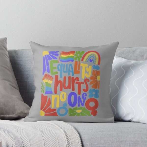 Item preview, Gay Pride Equality Hurts No One Rainbow LGBTQ Retro Groovy designed and sold by ArleneRowe.