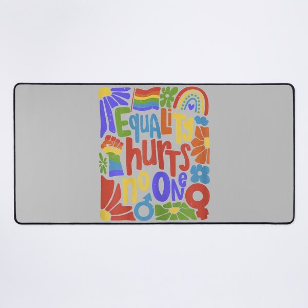 Item preview, Gay Pride Equality Hurts No One Rainbow LGBTQ Retro Groovy designed and sold by ArleneRowe.