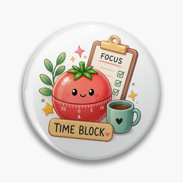 Item preview, Time Block Sticker | Cute Pomodoro Timer, Time Blocking, ADHD Productivity & Focus Planner Design designed and sold by Pixanova.