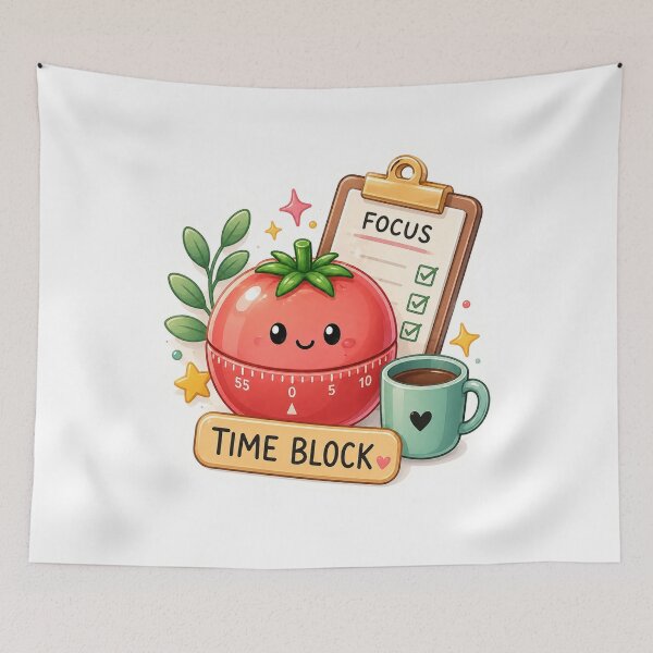 Item preview, Time Block Sticker | Cute Pomodoro Timer, Time Blocking, ADHD Productivity & Focus Planner Design designed and sold by Pixanova.