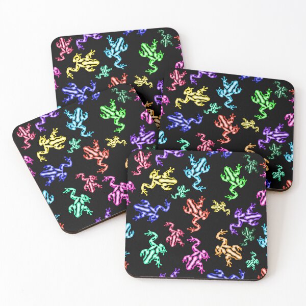 Item preview, Neon Frogs Seamless Pattern designed and sold by dotdotsmilecreative.