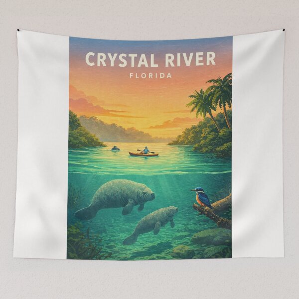 Item preview, Crystal River Kings Bay Manatee Springs Florida designed and sold by Places On Earth.