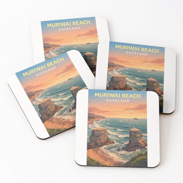 Item preview, Muriwai Beach Gannet Cliffs Tasman Sea Auckland Coast designed and sold by Places On Earth.