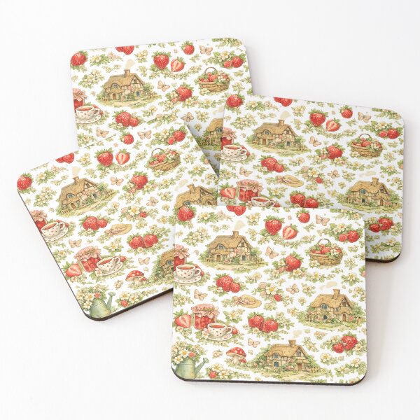Item preview,     Sweet Strawberry Cottagecore Seamless Pattern designed and sold by Petals and pearls.