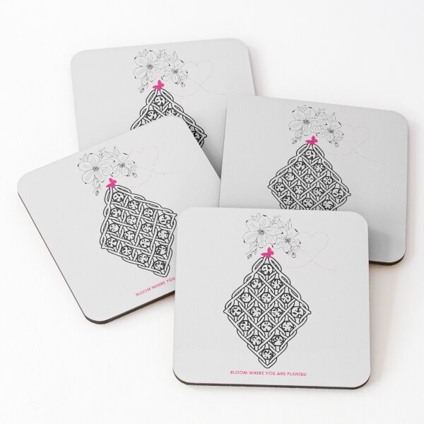 Item preview, Boho Macrame Floral Art – Bloom Where You Are Planted ​ – Ice Grey Edition designed and sold by Macramellennias.