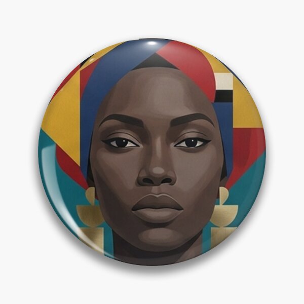 Item preview, Colorful Black woman geometric art designed and sold by Desolaa_Arts.