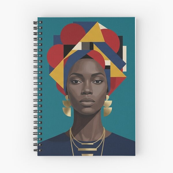 Item preview, Colorful Black woman geometric art designed and sold by Desolaa_Arts.