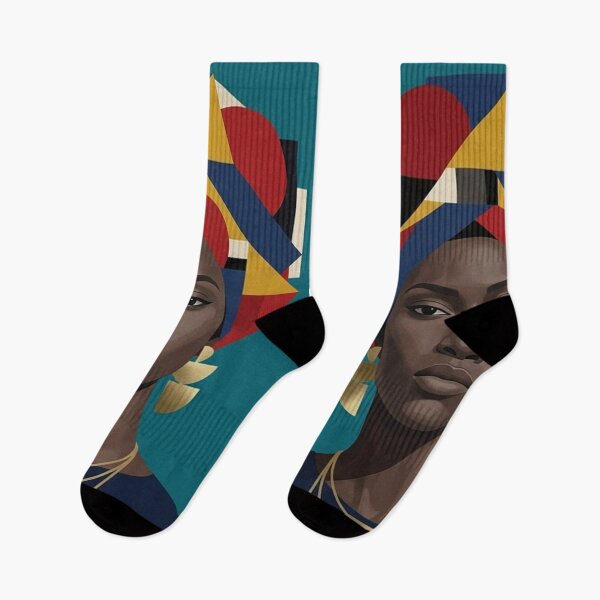 Item preview, Colorful Black woman geometric art designed and sold by Desolaa_Arts.