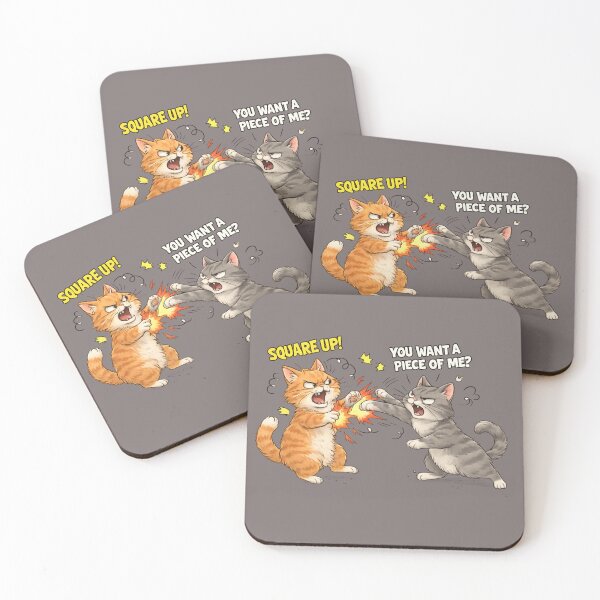 Item preview, Funny Cat Fight Meme – Hilarious Cartoon Cats Arguing Transparent Design designed and sold by EdgeSphere.