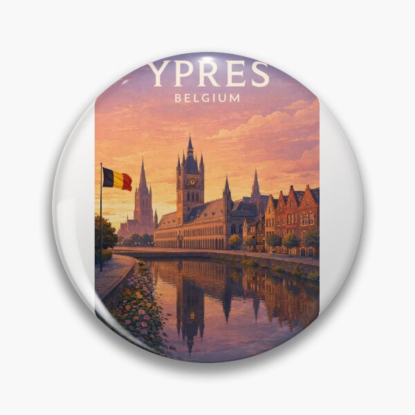 Item preview, Ypres Cloth Hall and Menin Gate Historic Skyline Belgium designed and sold by Places On Earth.