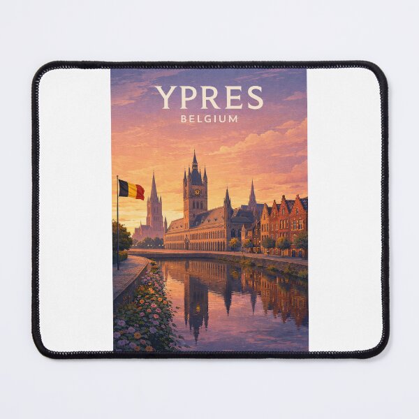 Item preview, Ypres Cloth Hall and Menin Gate Historic Skyline Belgium designed and sold by Places On Earth.