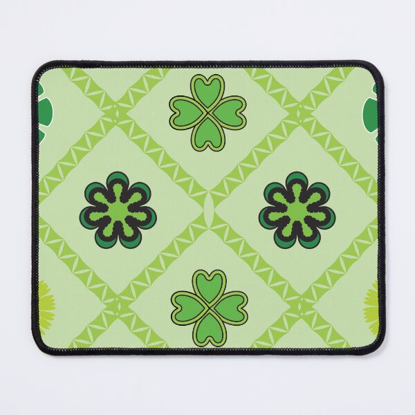 Item preview, Green Floral Geometric Seamless Pattern with Clover Motifs and Decorative Flowers designed and sold by ChaReePat.