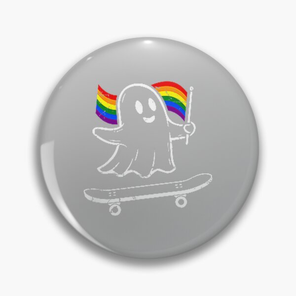 Item preview, Gay Pride Ghost Skateboard Pocket Skate Rainbow Flag LGBT designed and sold by ArleneRowe.
