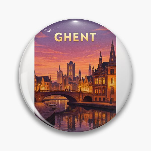 Item preview, Ghent Medieval Canals and Saint Bavo Cathedral Belgium designed and sold by Places On Earth.