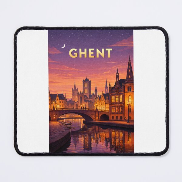 Item preview, Ghent Medieval Canals and Saint Bavo Cathedral Belgium designed and sold by Places On Earth.