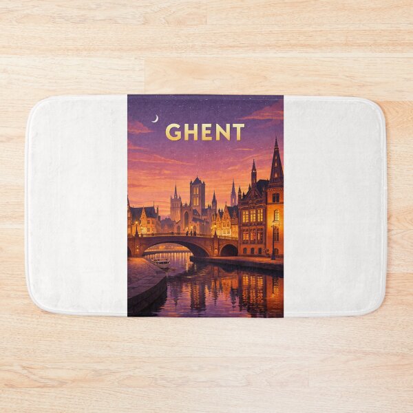 Item preview, Ghent Medieval Canals and Saint Bavo Cathedral Belgium designed and sold by Places On Earth.