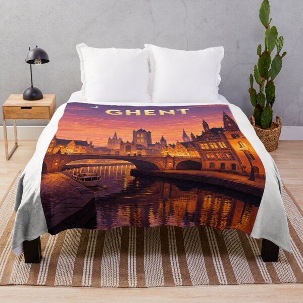 Item preview, Ghent Medieval Canals and Saint Bavo Cathedral Belgium designed and sold by Places On Earth.