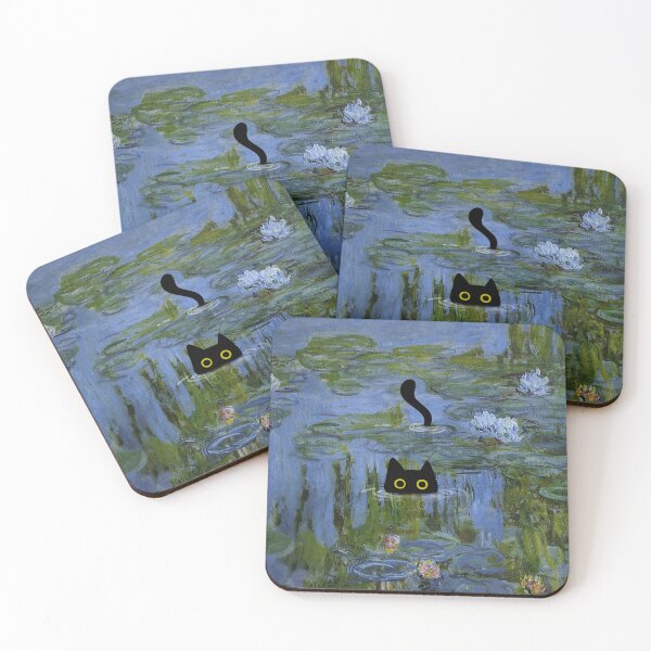 Item preview, Cat Print Monet Waterlily designed and sold by PurrfectHome.