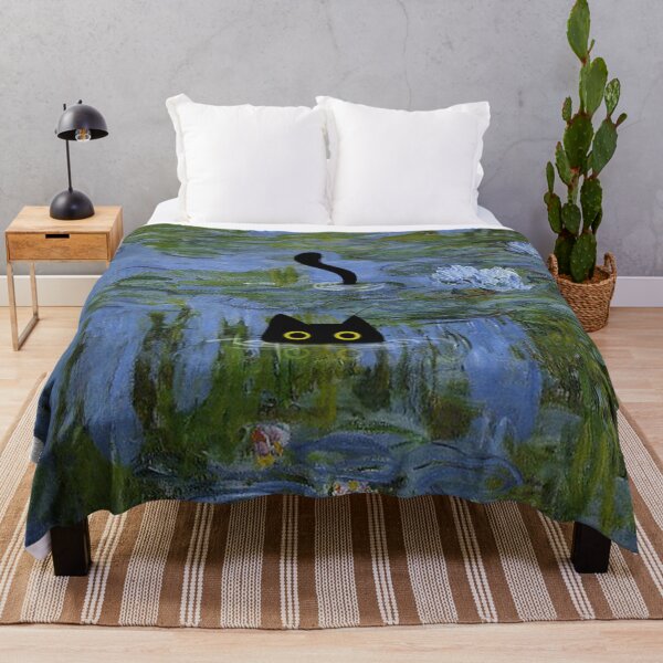 Item preview, Cat Print Monet Waterlily designed and sold by PurrfectHome.