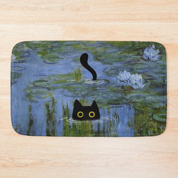 Item preview, Cat Print Monet Waterlily designed and sold by PurrfectHome.