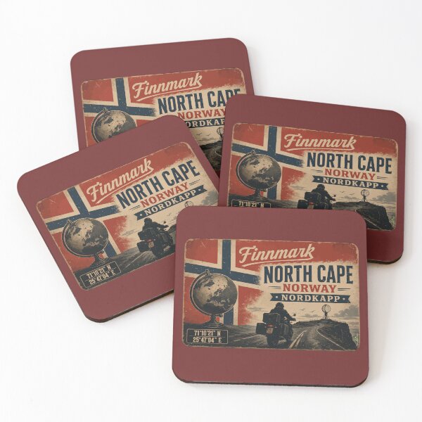 Item preview, Nordkapp North Cape Norway Motorcycle Sticker TShirt 17 designed and sold by OuterShellUK.