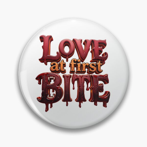 Item preview, Love At First Bite - Bloody Gothic Vampire Fangs Typography designed and sold by royalflush664.