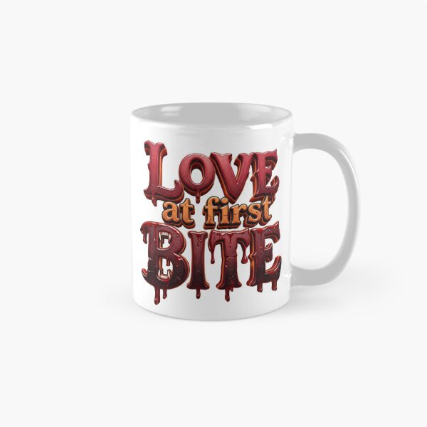 Item preview, Love At First Bite - Bloody Gothic Vampire Fangs Typography designed and sold by royalflush664.