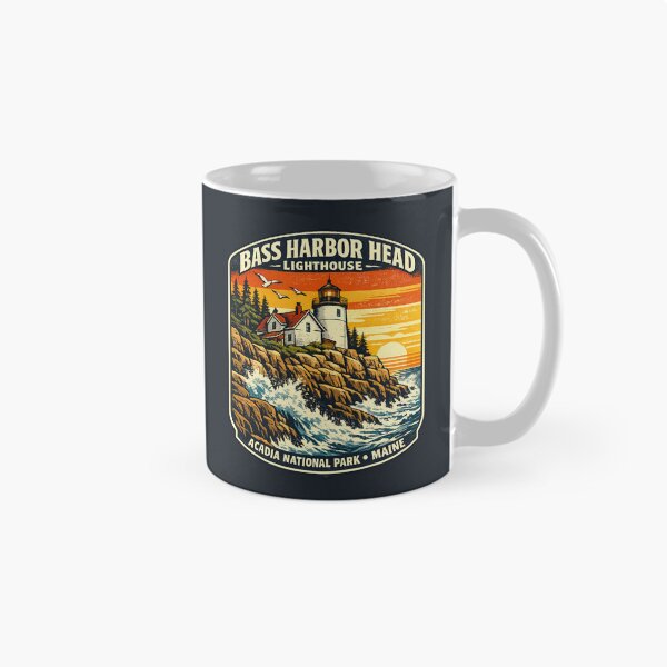 Item preview, Bass Harbor Head Lighthouse Vintage Travel Shirt | Acadia National Park Maine Coastal Retro Lighthouse Adventure Design designed and sold by Globalcitytees.