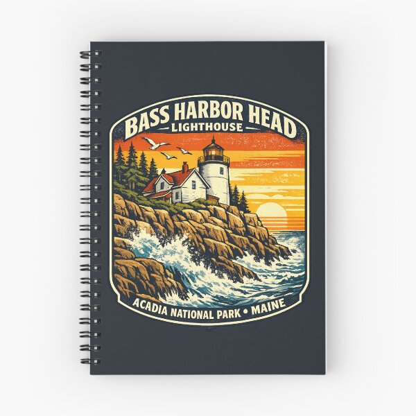 Item preview, Bass Harbor Head Lighthouse Vintage Travel Shirt | Acadia National Park Maine Coastal Retro Lighthouse Adventure Design designed and sold by Globalcitytees.