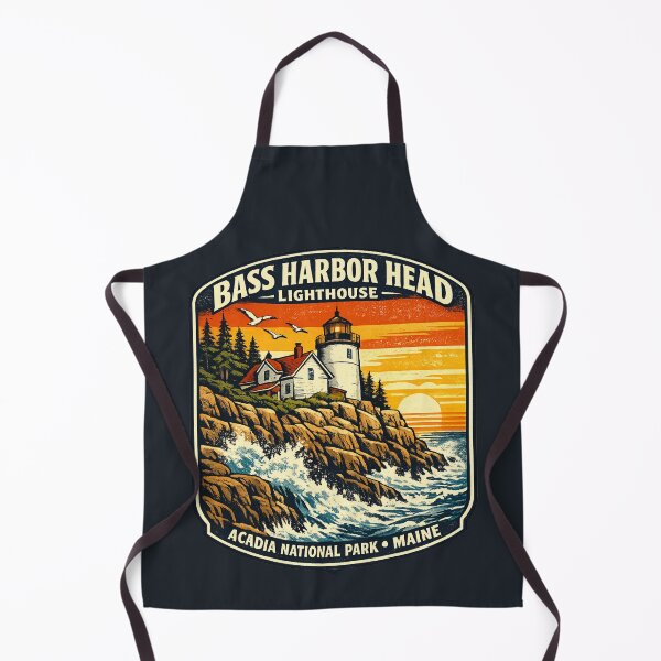 Item preview, Bass Harbor Head Lighthouse Vintage Travel Shirt | Acadia National Park Maine Coastal Retro Lighthouse Adventure Design designed and sold by Globalcitytees.