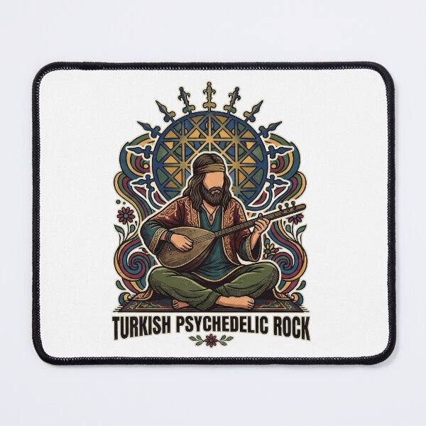 Item preview, Turkish Psychedelic Rock - Retro Anatolian Folk & Saz Player Vintage Design designed and sold by TontikDesign.